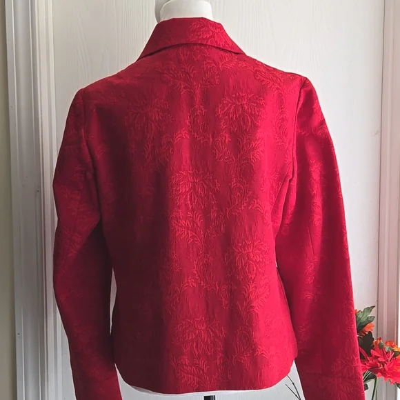 Talbots | Red Double Breasted Jacket - Picture 3 of 11